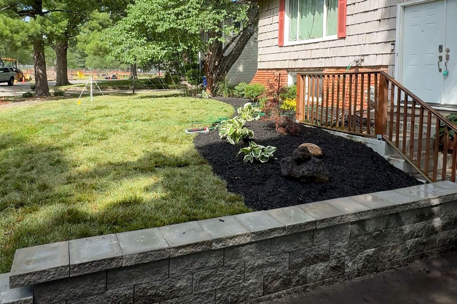 custom paver patio and retaining wall in Kansas City